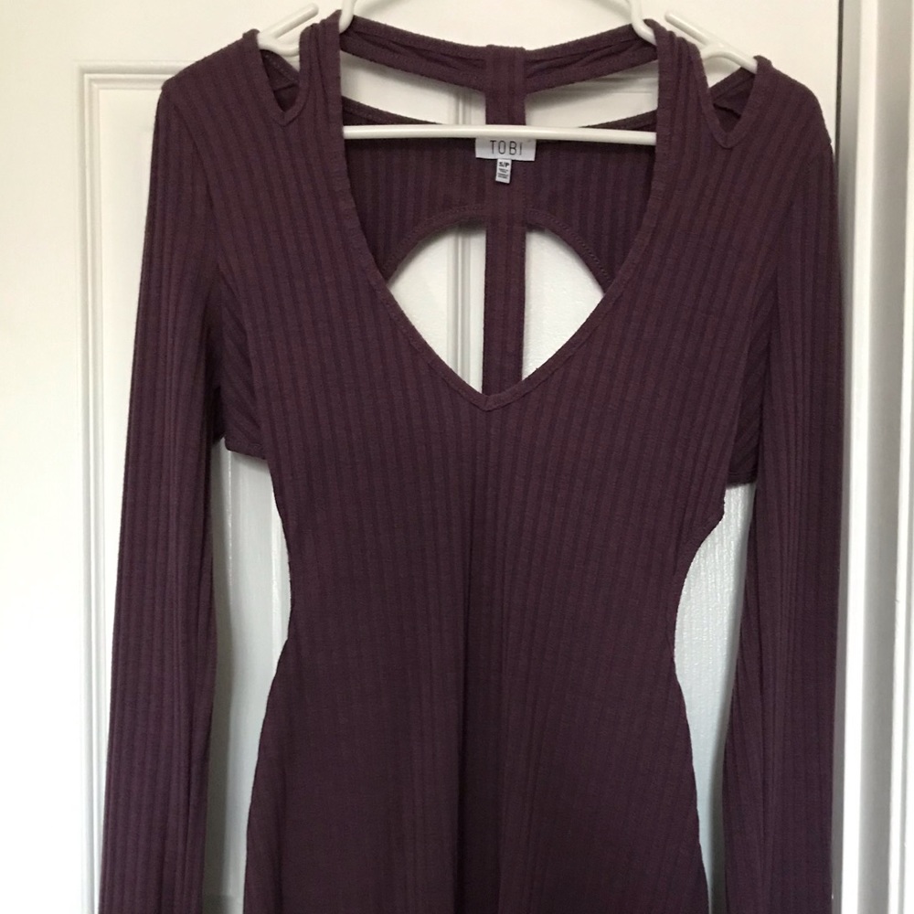 Purple bodycon dress